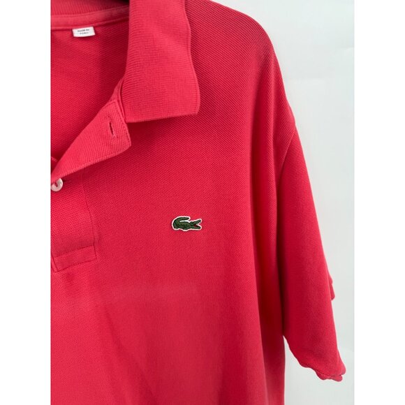 Lacoste Mens Classic Fit Cotton Polo Coral Size XL Pink Collared Golf Athletic - Picture 2 of 6